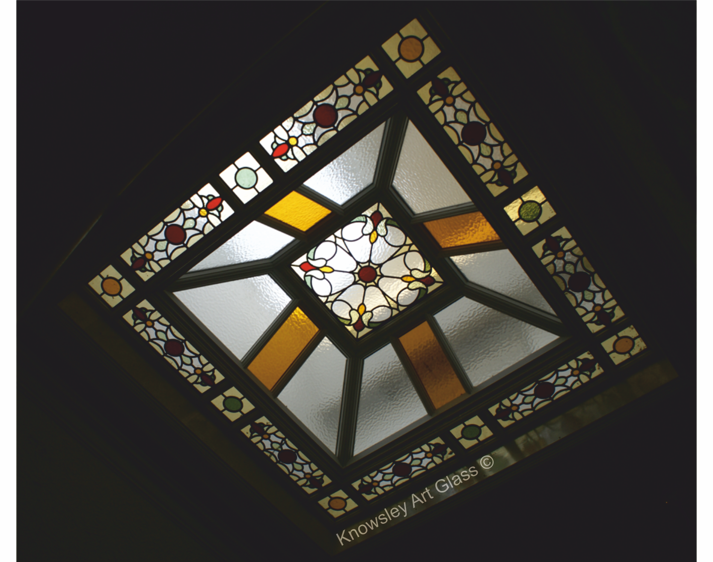 ceiling skylight stained glass