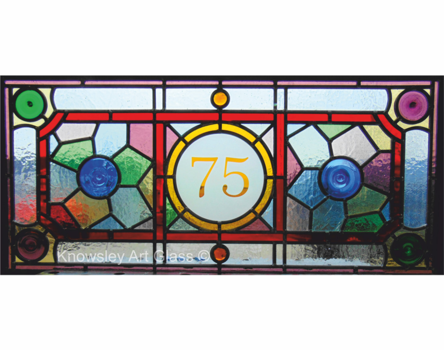 Stained Glass House Number