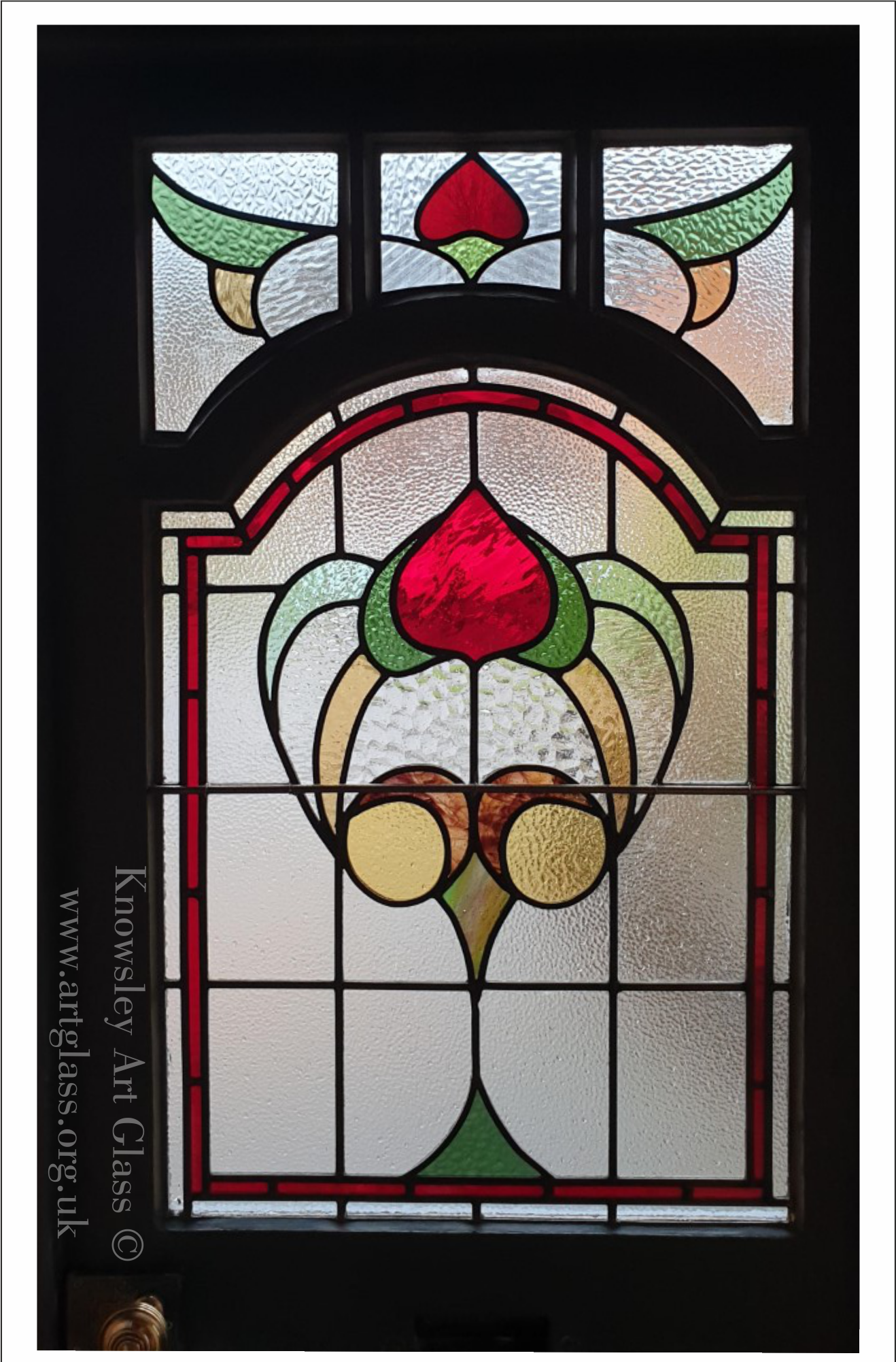 floral stained glass design