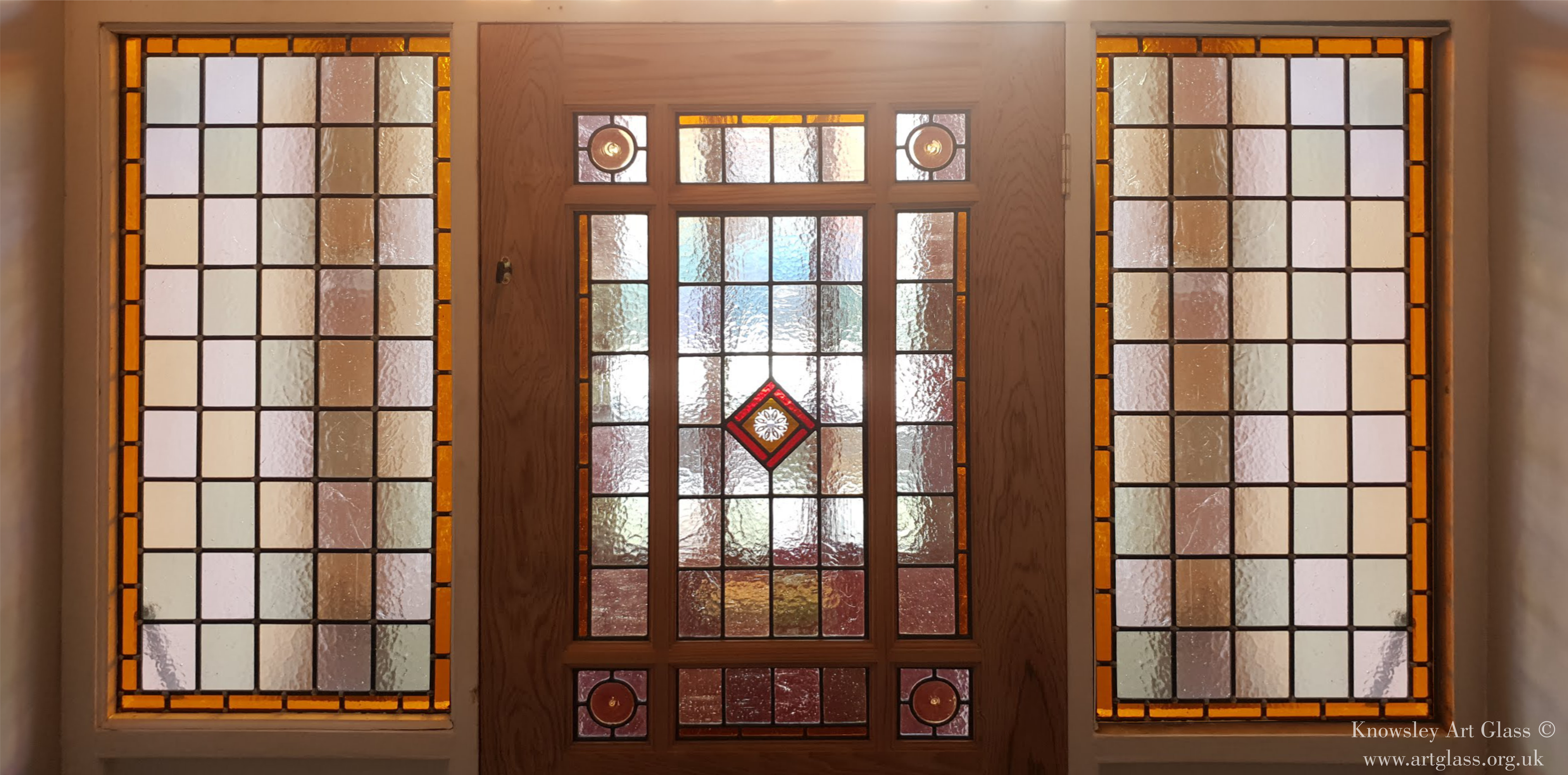 stained glass door panel