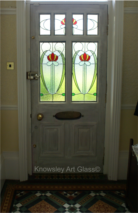 stained glass door