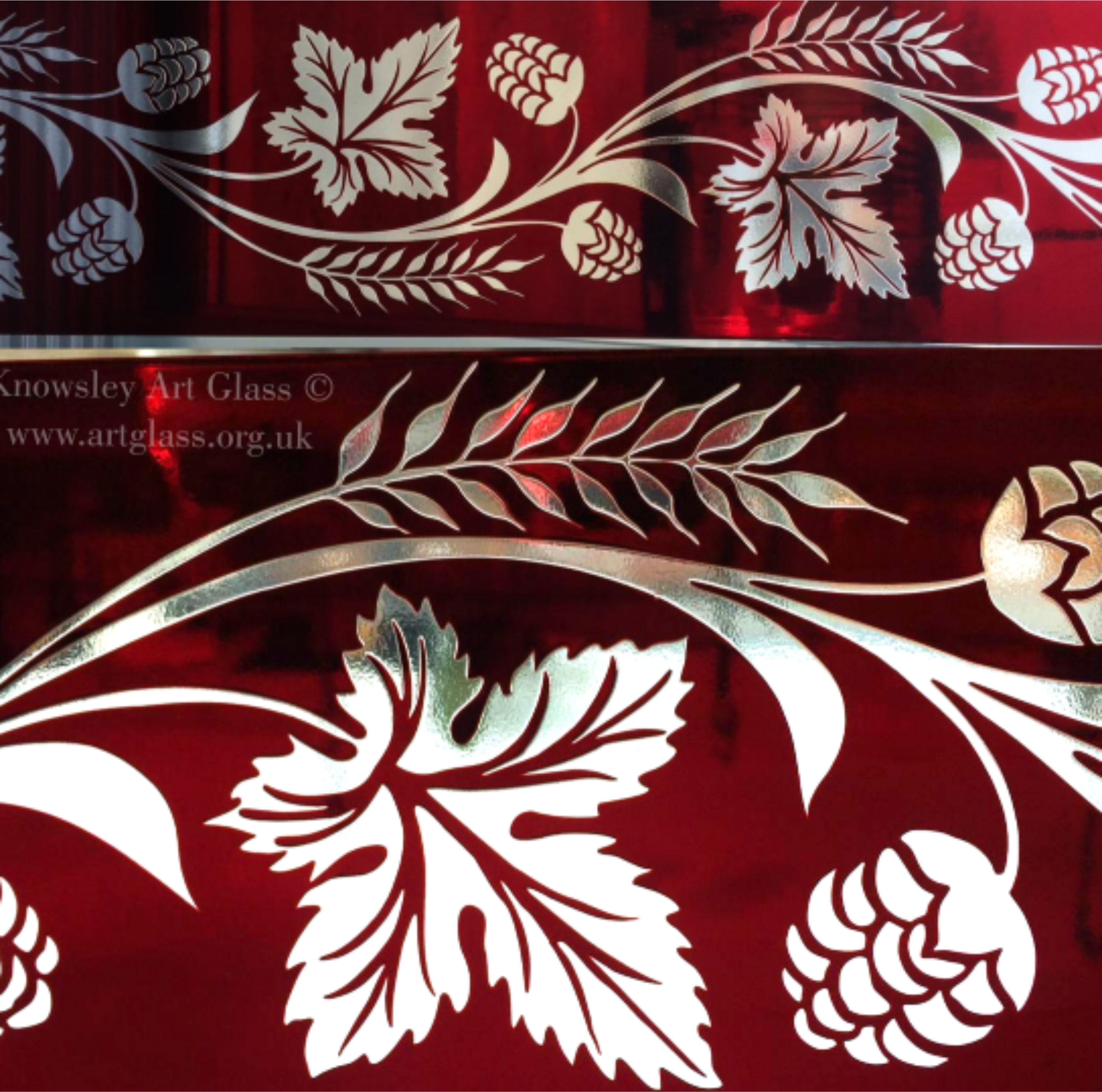 acid etched flashed glass