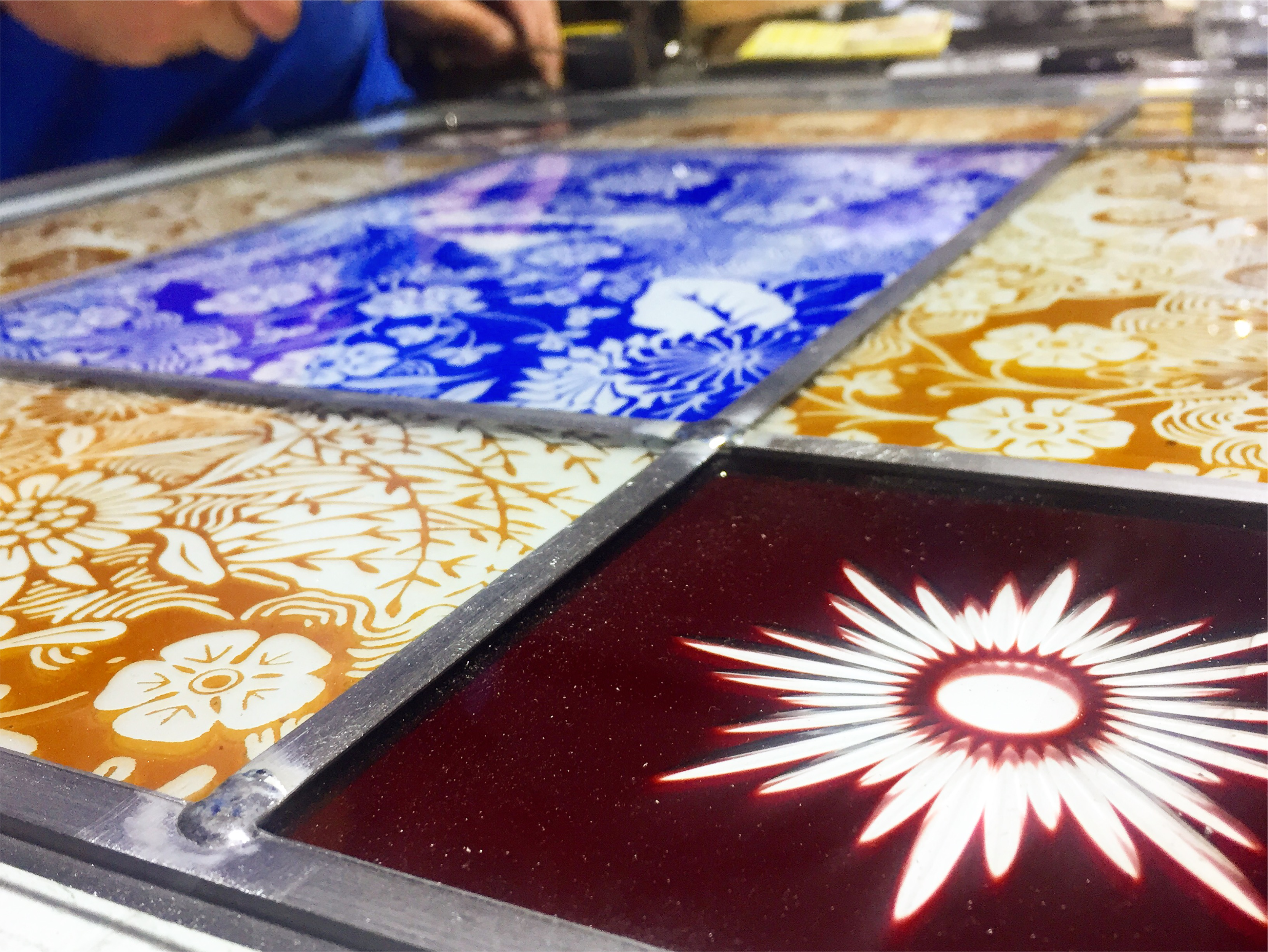 bespoke coloured glass