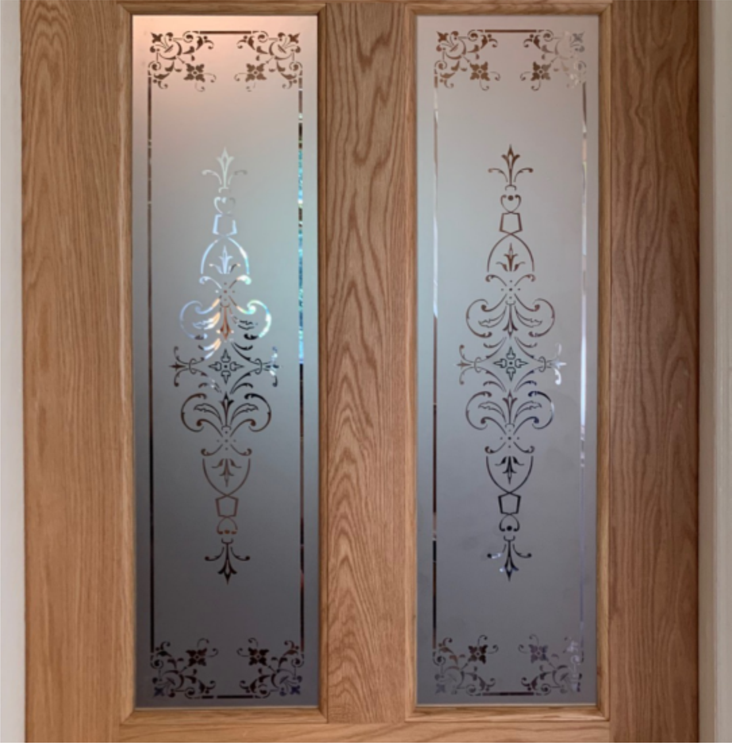 two panel door glass